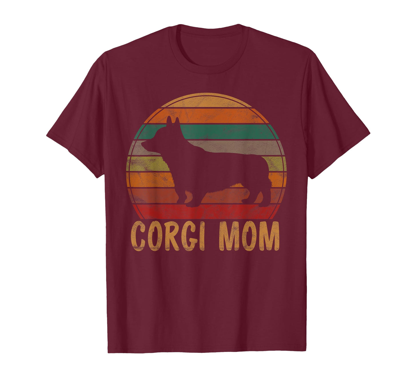 Retro Corgi Mom Gift Dog Mother Pet Welsh Corgi Mama T-Shirt