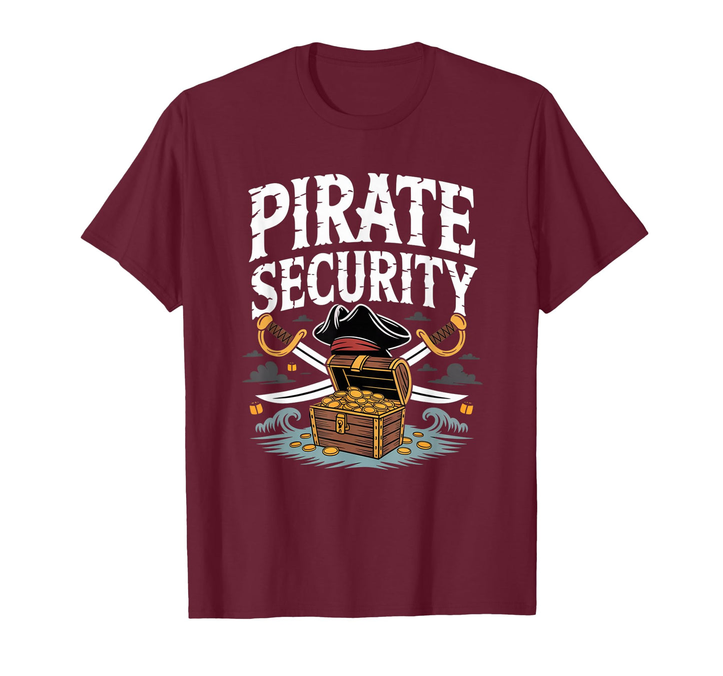 Pirate Security Funny Halloween Costume Dad Mom Group Humor T-Shirt