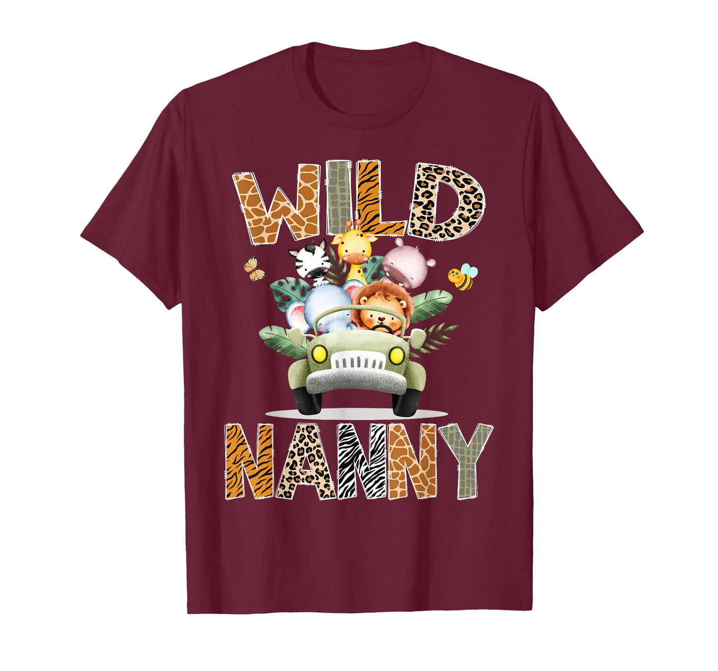 Wild Nanny 1St Birthday Safari Jungle Animal Truck T-Shirt