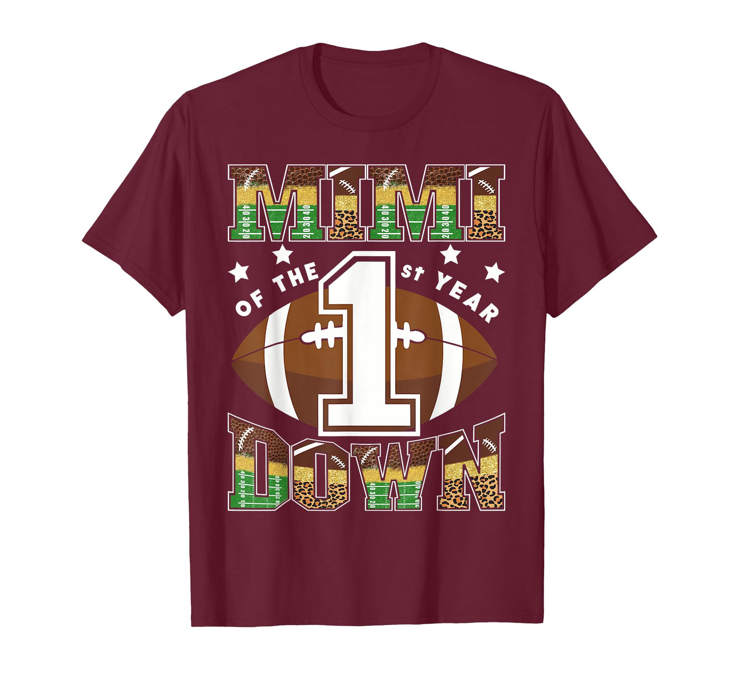 Mimi Of The 1St Year Down Football First Birthday Boy T-Shirt