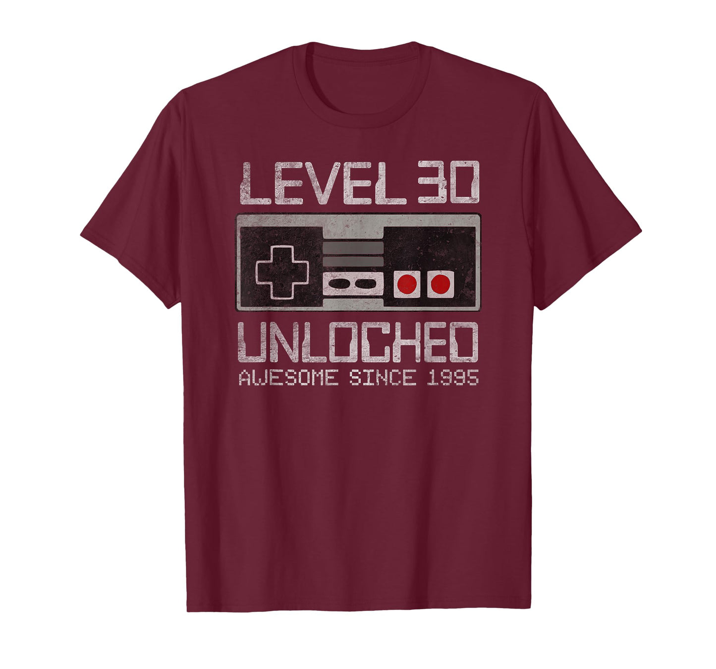 Level 30 Unlocked 30th Birthday 30 Year Old Video Gamer Man T-Shirt