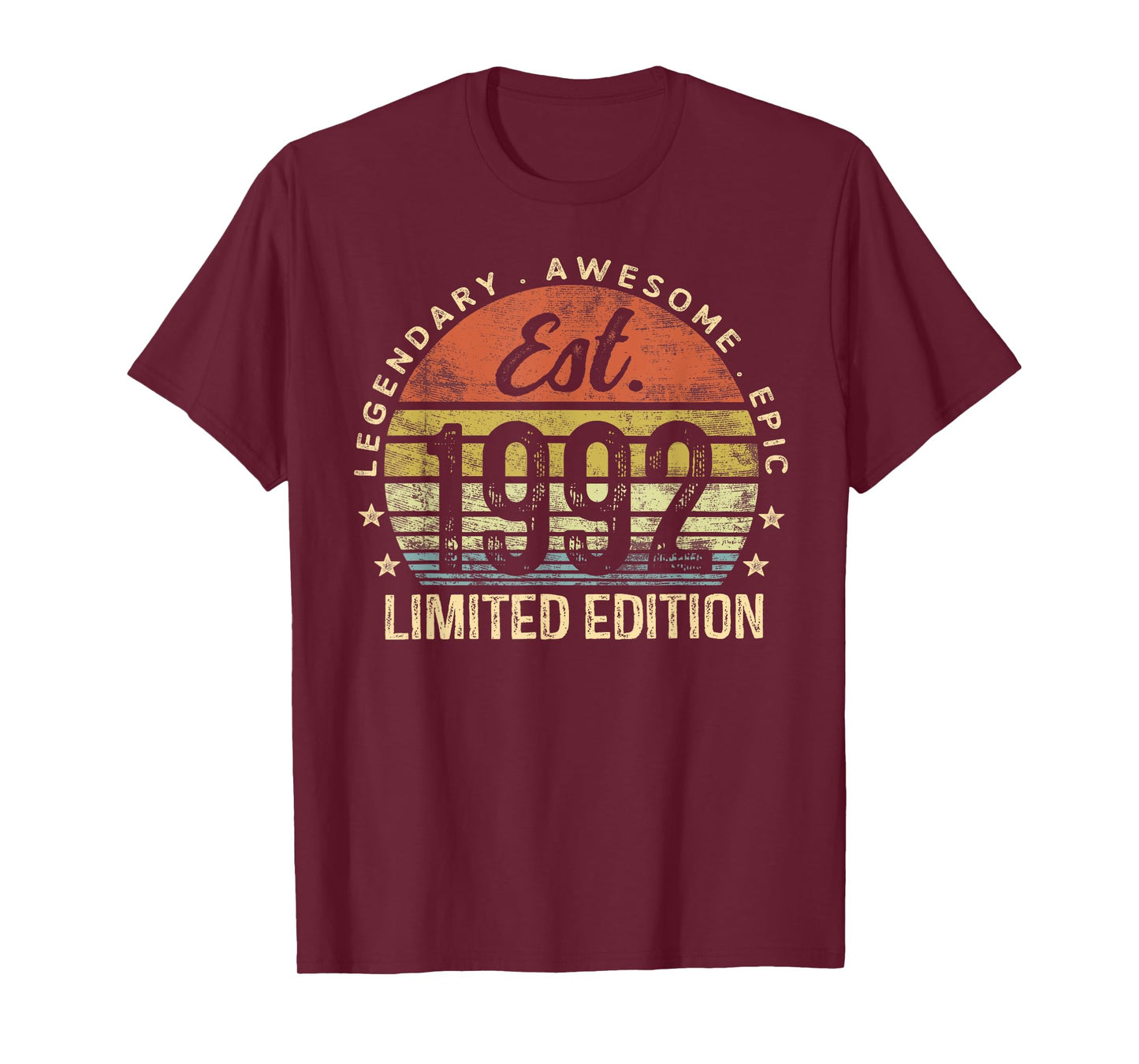 Est 1992 Limited Edition 33rd Birthday Gifts 33 Year Old T-Shirt
