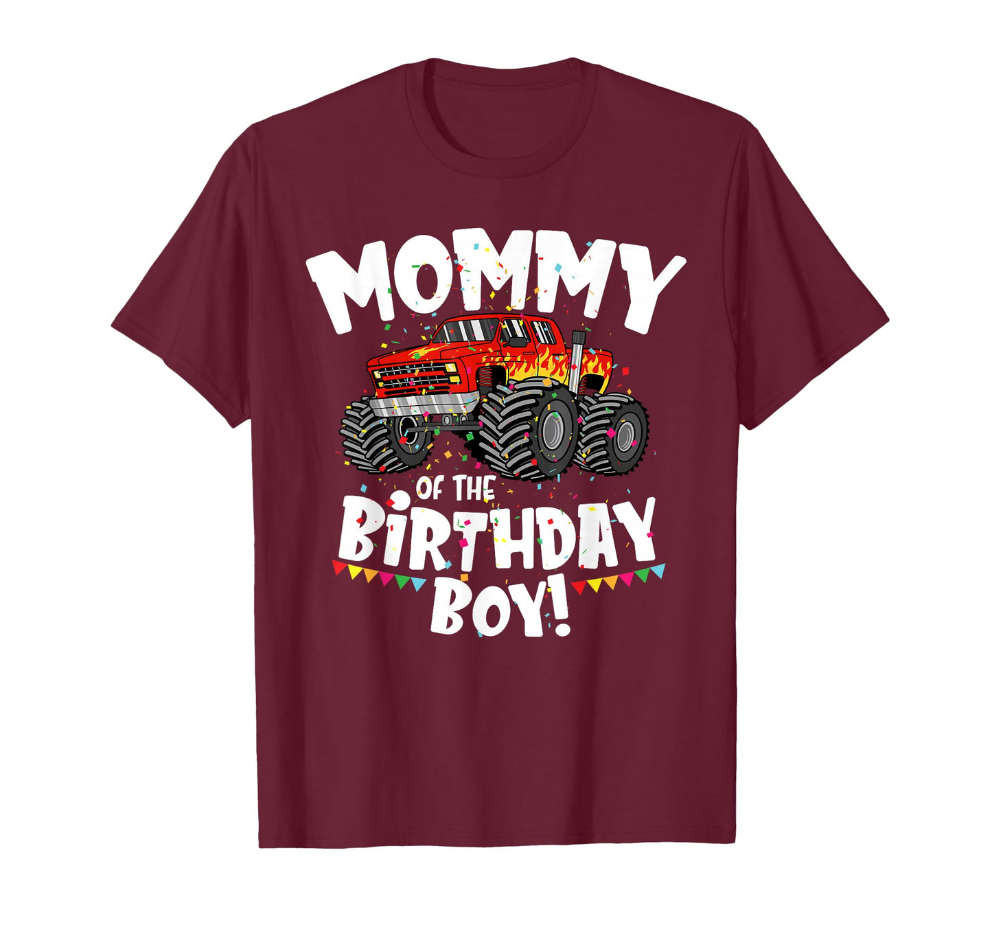 Funny Monster Truck Mommy Of The Birthday Boy Gift For Her T-Shirt