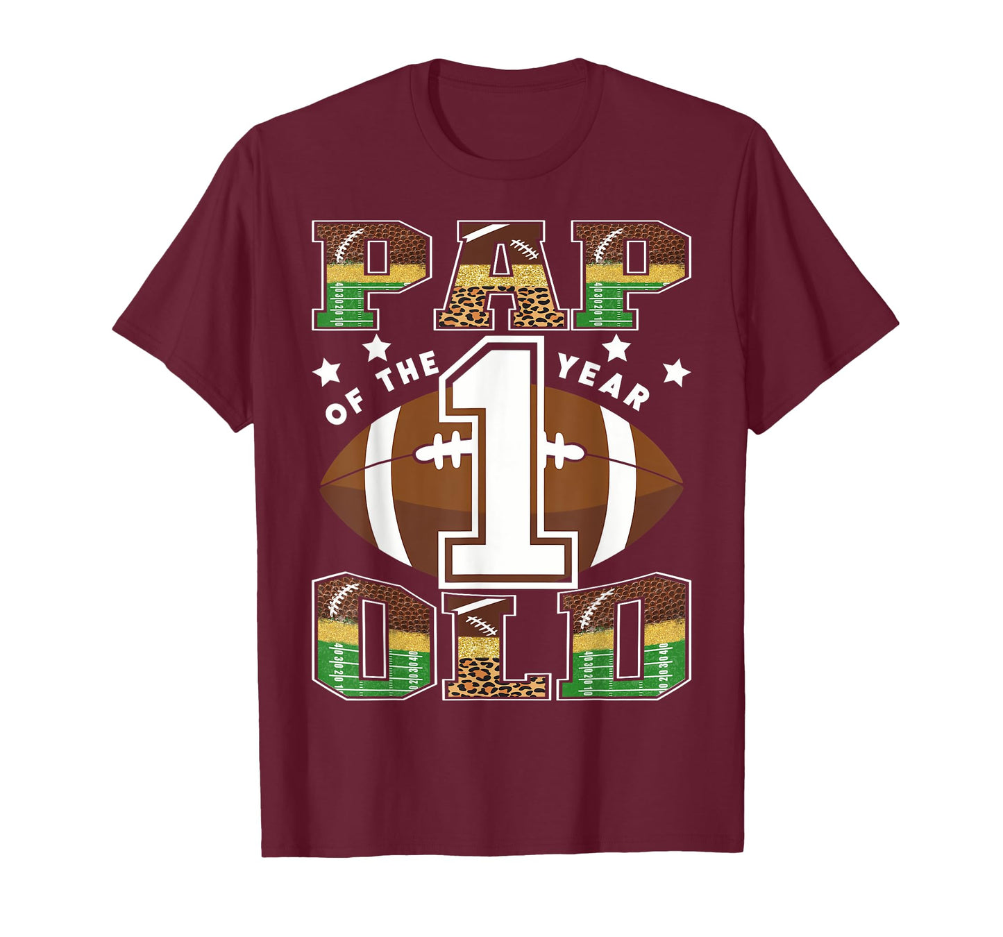 Pap Of The 1 Year Old Football 1St Year Down Birthday T-Shirt