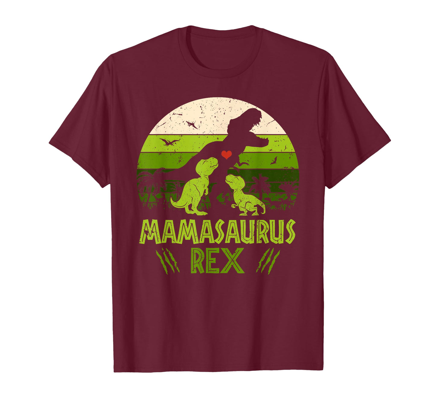 Vintage Retro 2 Kids Mamasaurus Dinosaur Lover Gift T-Shirt