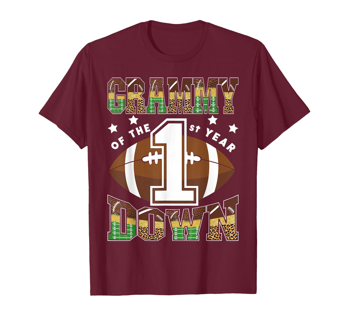 Grammy Of The 1St Year Down Football First Birthday Boy T-Shirt