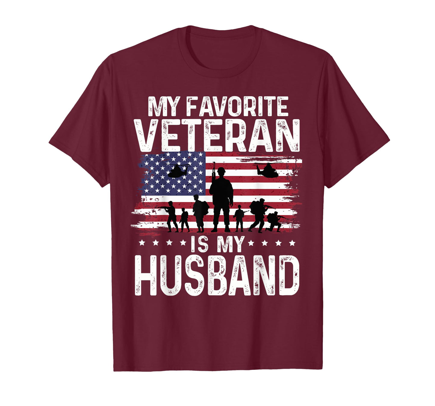 My Favorite Veteran Is My Husband Shirts Themed Military T-Shirt