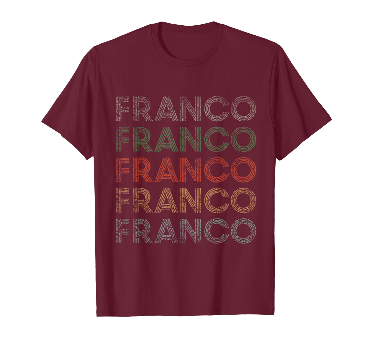 Franco First Name Grunge Style Vintage Retro T-Shirt