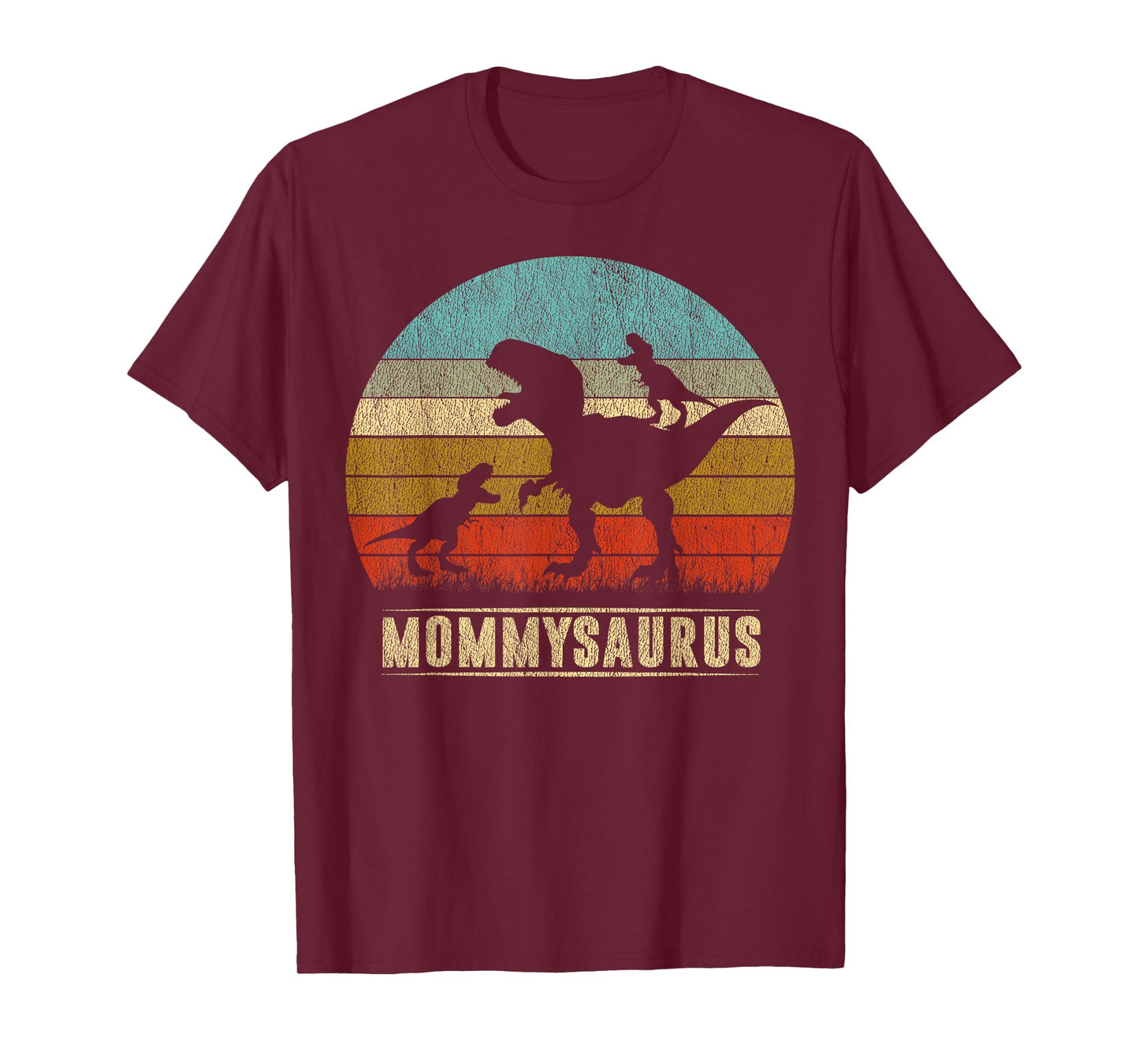 Mommy Dinosaur Mommysaurus 2 Two kids Matching Family T-Shirt