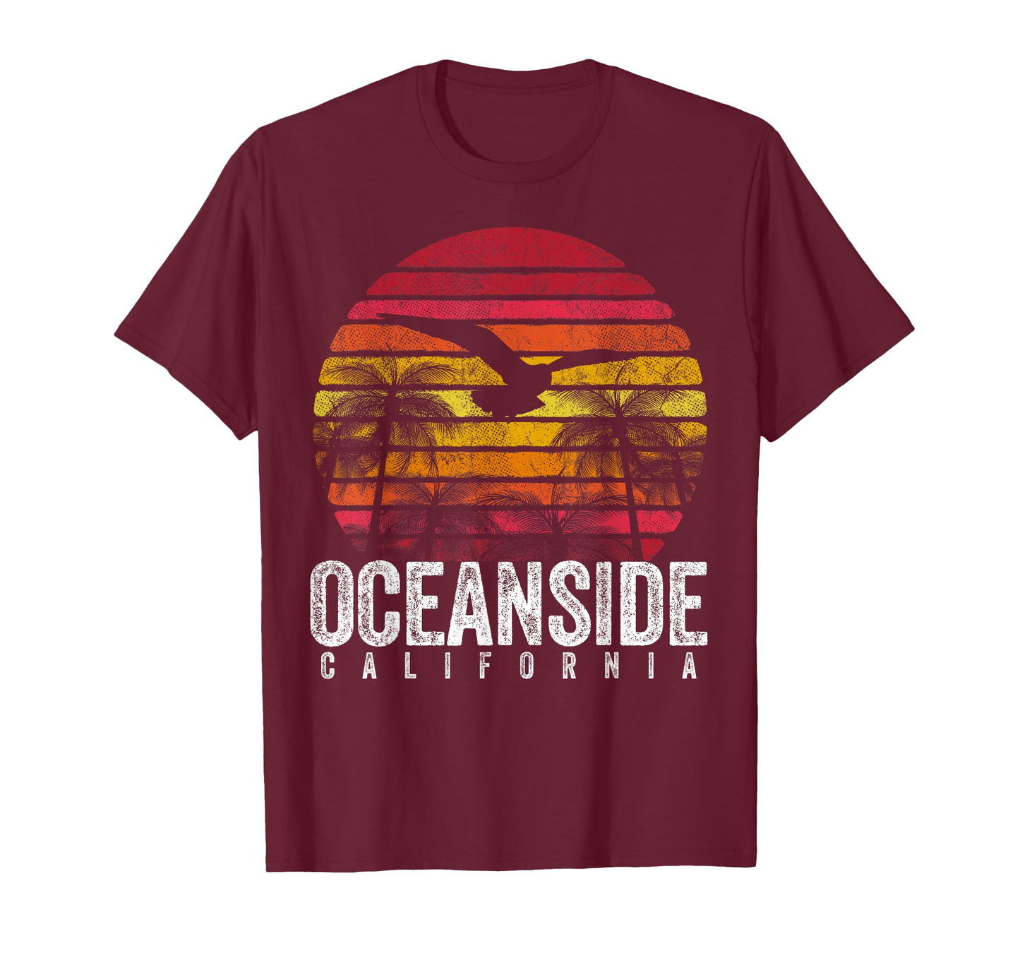 Oceanside California CA Vintage Retro Distressed Style T-Shirt