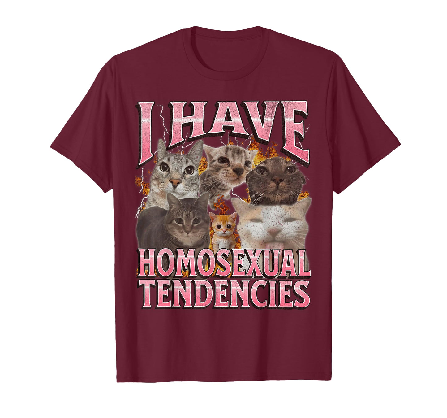 I Have Homosexual Tendencies Funny Cat Meme Bootleg Graphic T-Shirt