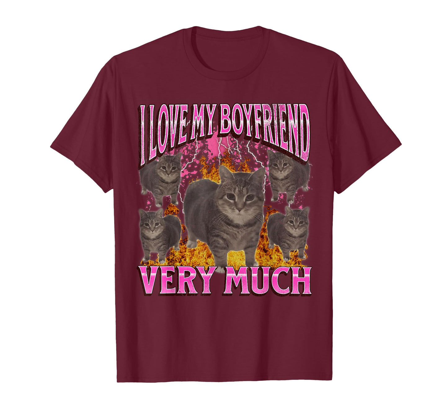 My Boyfriend Funny Oia Oia Cat Meme Bootleg Graphic T-Shirt