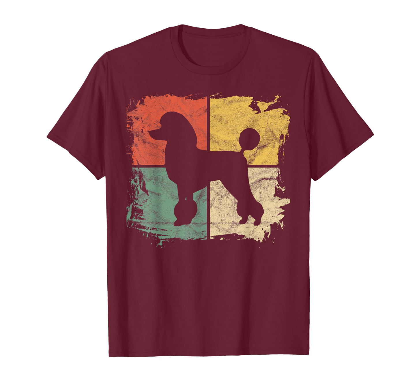 Square Retro Poodle Owner Gift Dog Poodle Dad Mom T-Shirt for Men Women Girls Kids