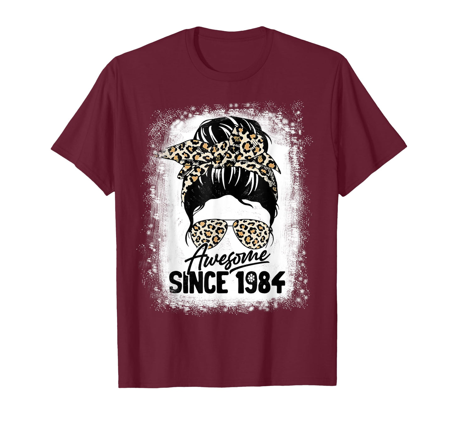 38 Years Old Awesome Since 1984 Leopard 38th Birthday T-Shirt