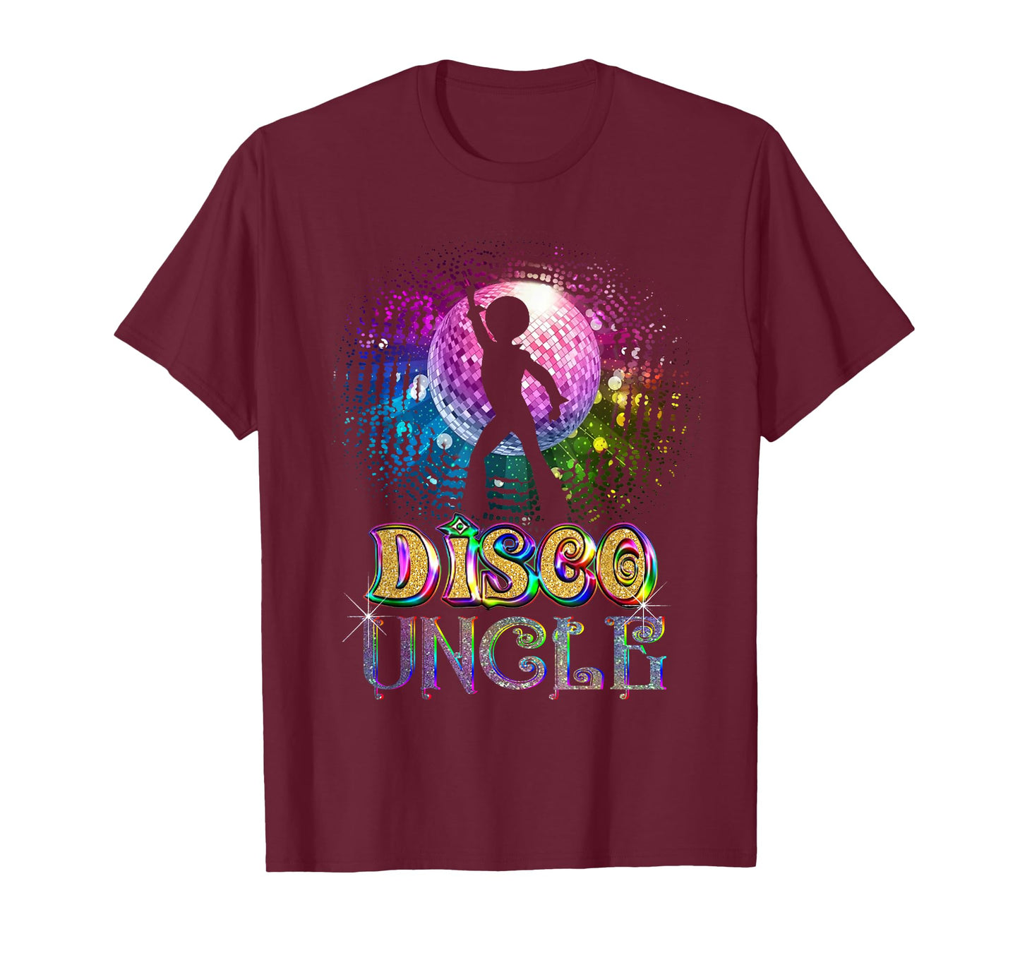 Funny Disco Uncle - Retro 70's Seventies Themed Disco Ball T-Shirt