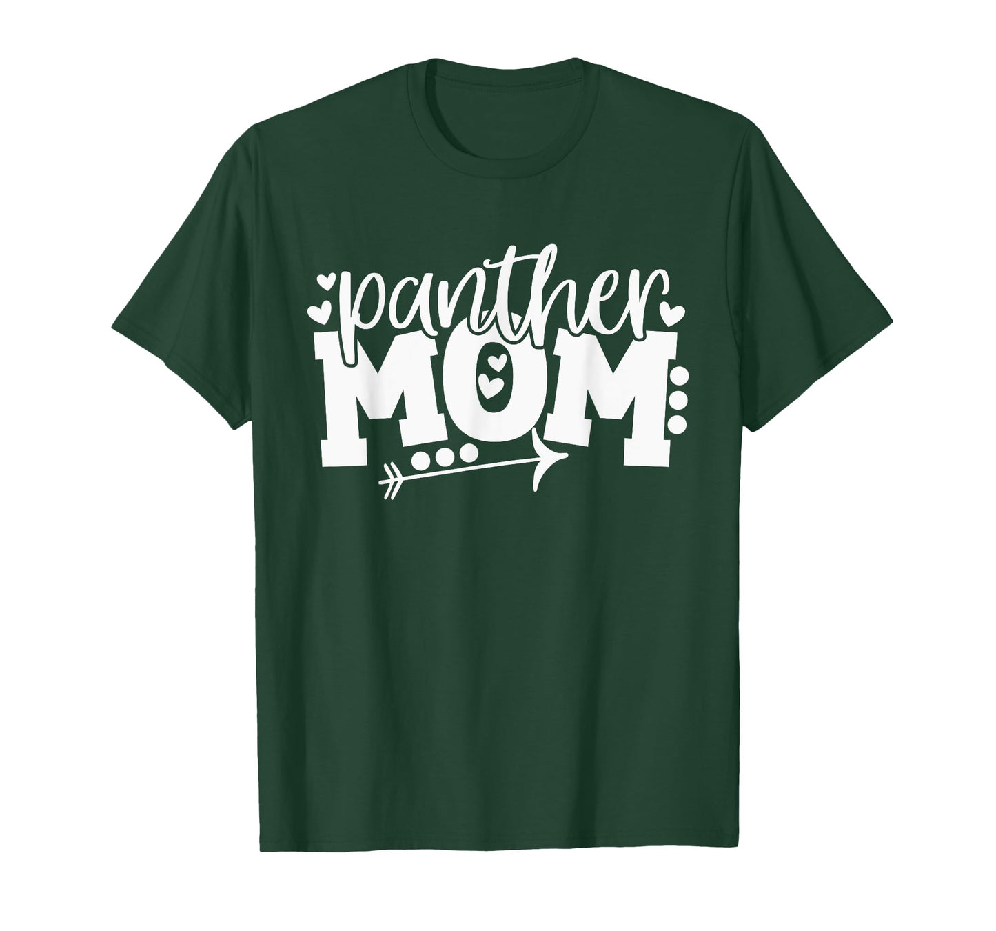 Panther Mom School Sports Fan Team Spirit Arrow T-Shirt