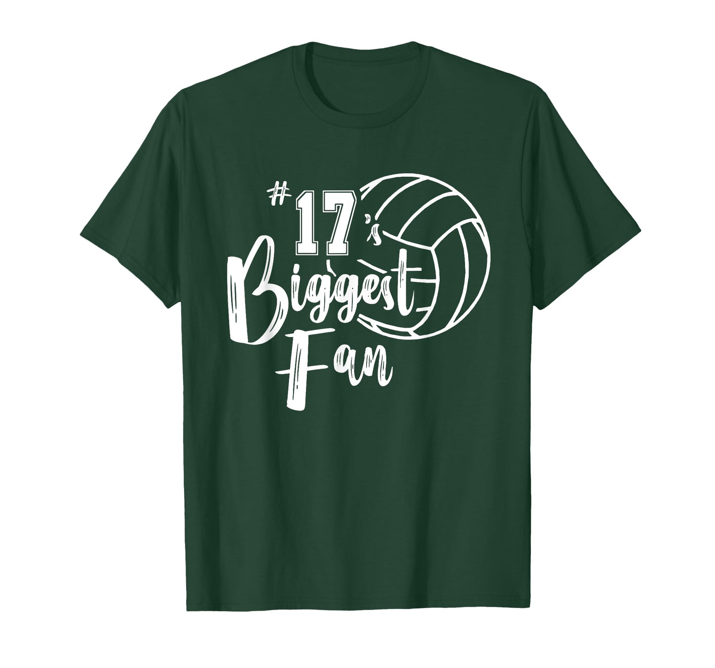 Seventeen 17 Biggest Fan Shirt Volleyball Mom Volleyball Dad T-Shirt