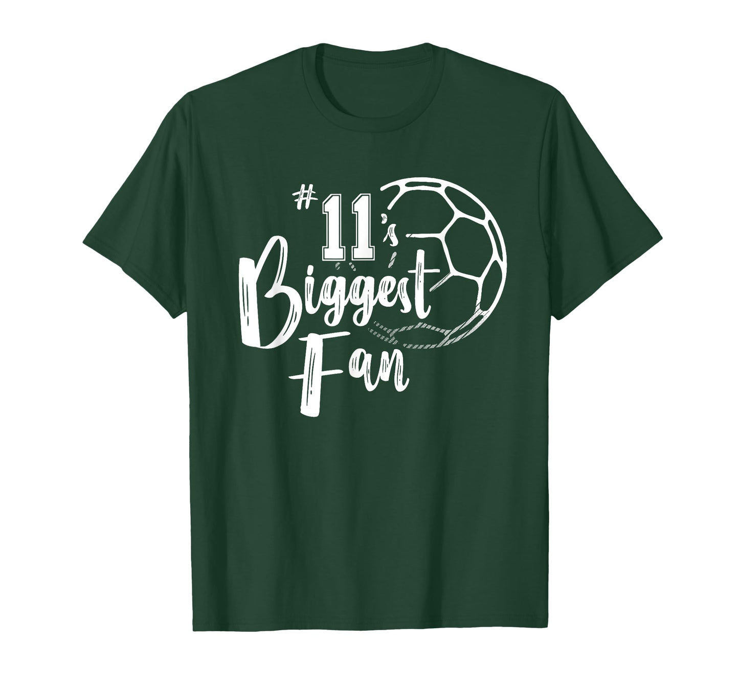 Number 11's Biggest Fan Shirt Soccer Player Mom Dad Family T-Shirt