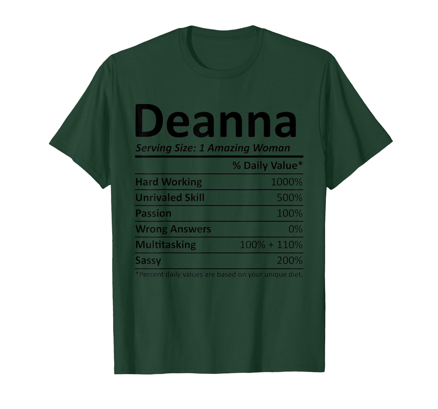 DEANNA Nutrition Personalized Name Funny Christmas Gift Idea T-Shirt