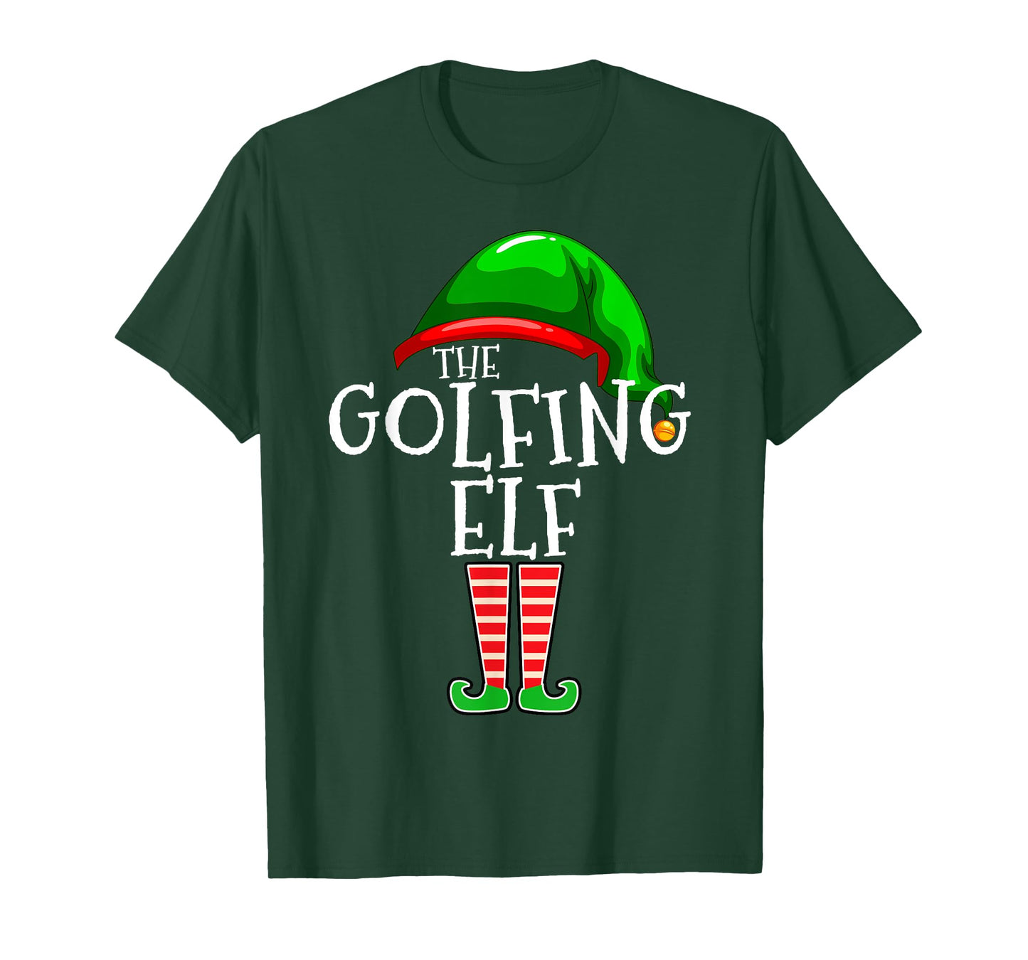 Golfing Elf Family Matching Group Christmas Golf Dad T-Shirt