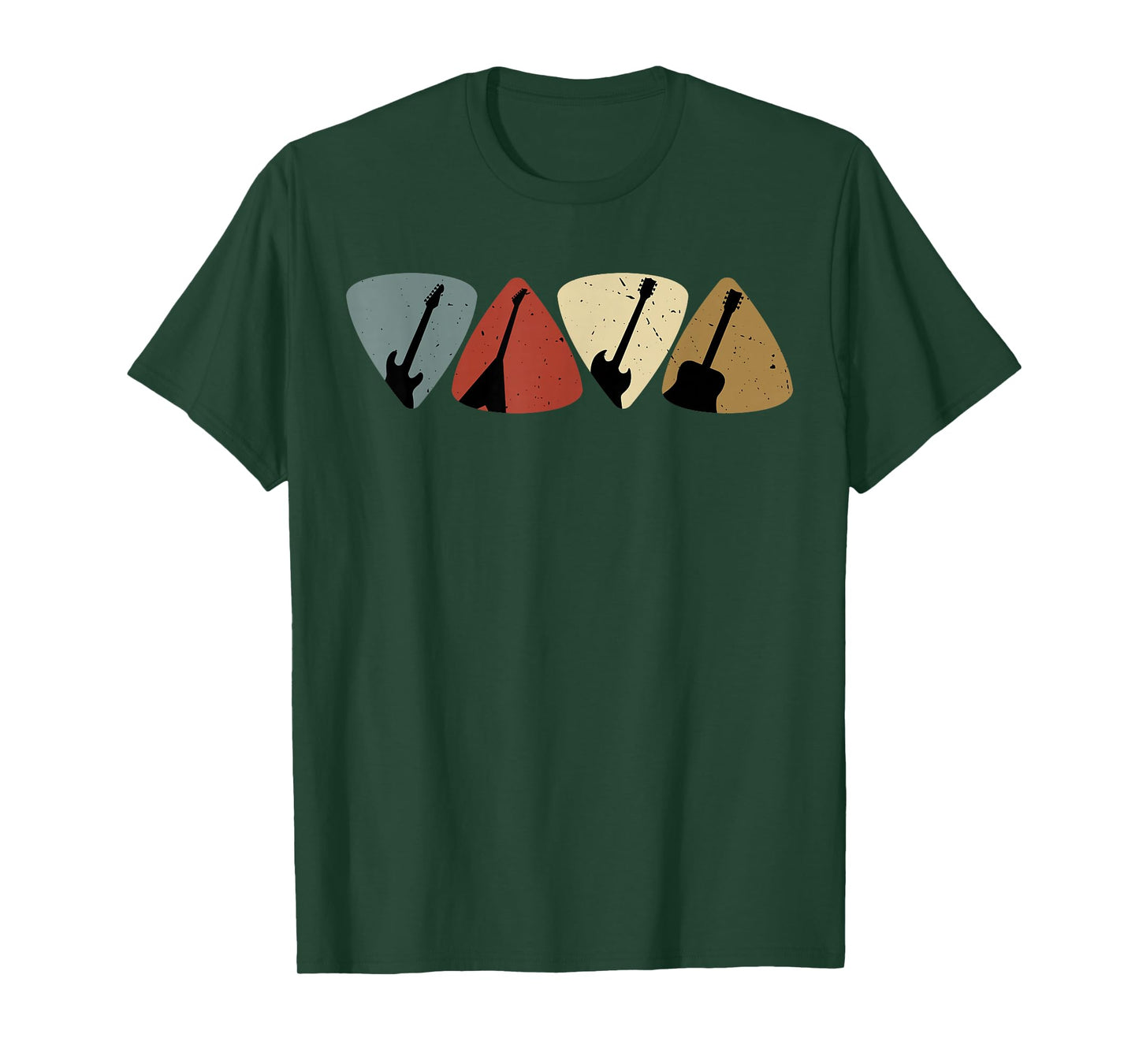 Retro Vintage Guitar Pick Player Guitarist Bassist Musician T-Shirt