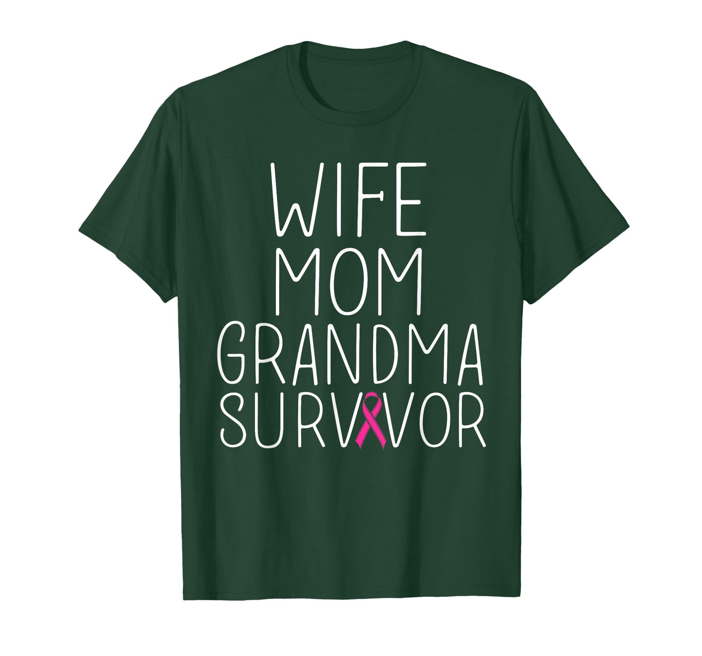 Wife Mom Grandma Survivor - Breast Cancer Shirt Gift T-Shirt