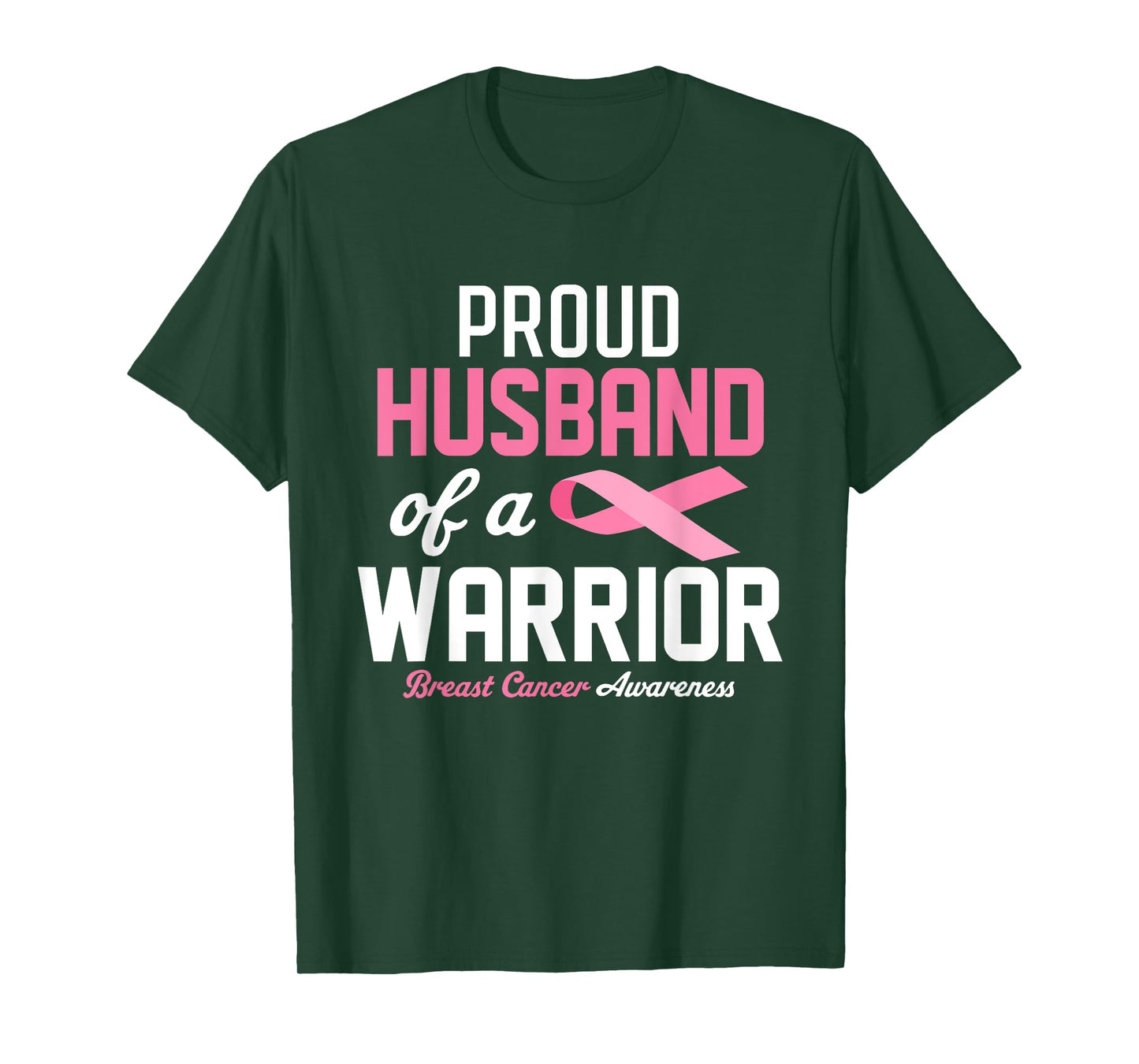 Proud Husband Of A Warrior Breast Cancer Awareness Supporter T-Shirt