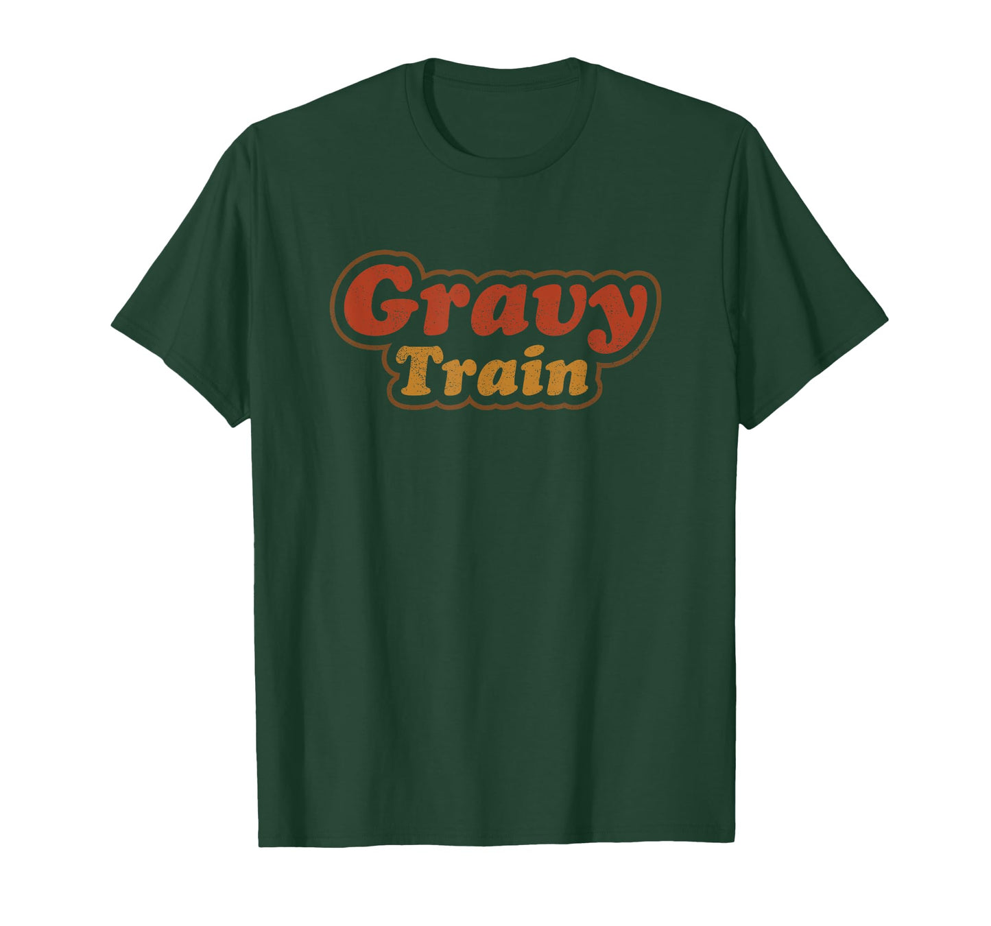 Funny Turkey Gravy Train Thanksgiving Retro Vintage Top T-Shirt
