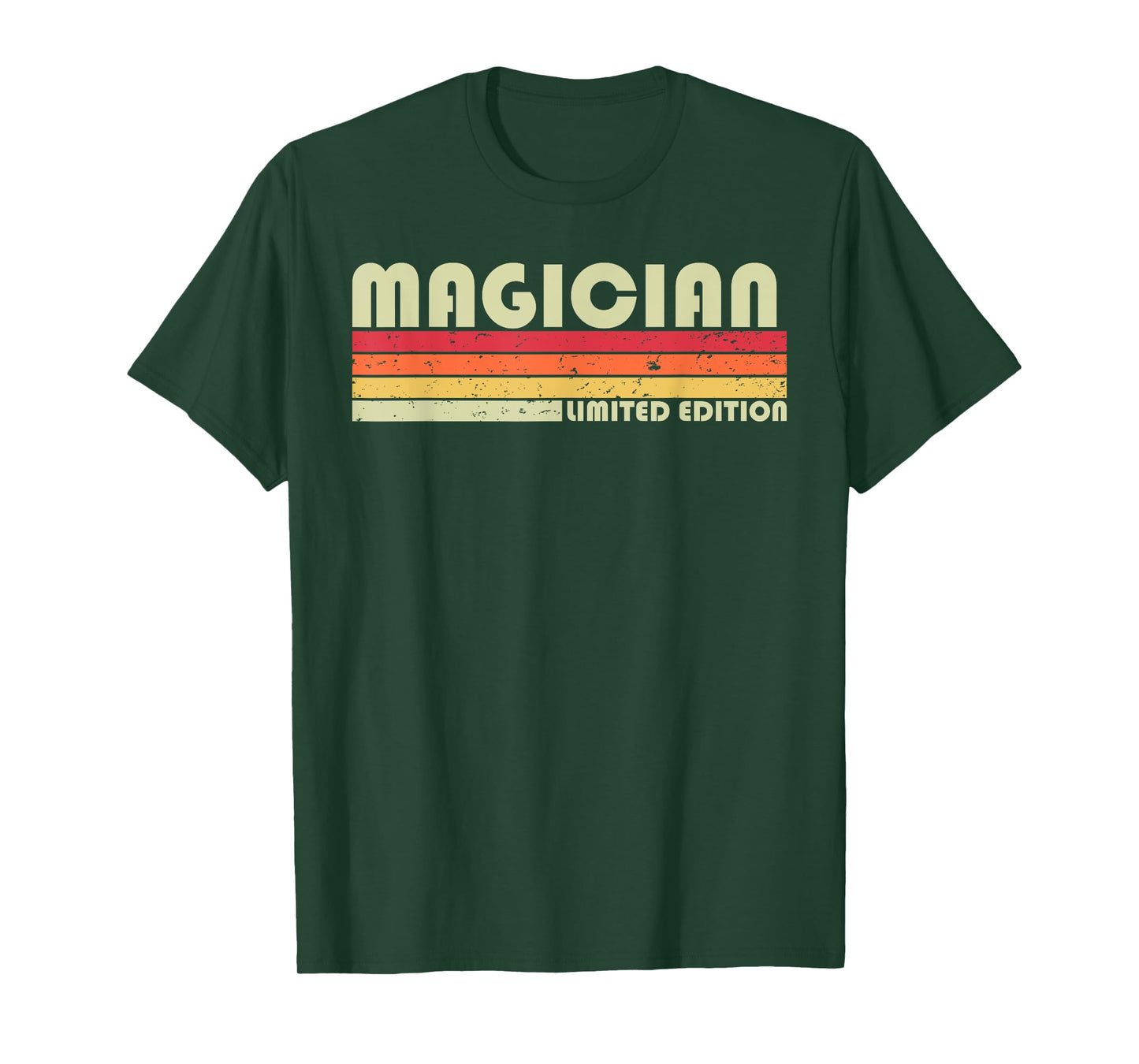 MAGICIAN Funny Job Title Profession Birthday Worker Idea T-Shirt, Black, Small