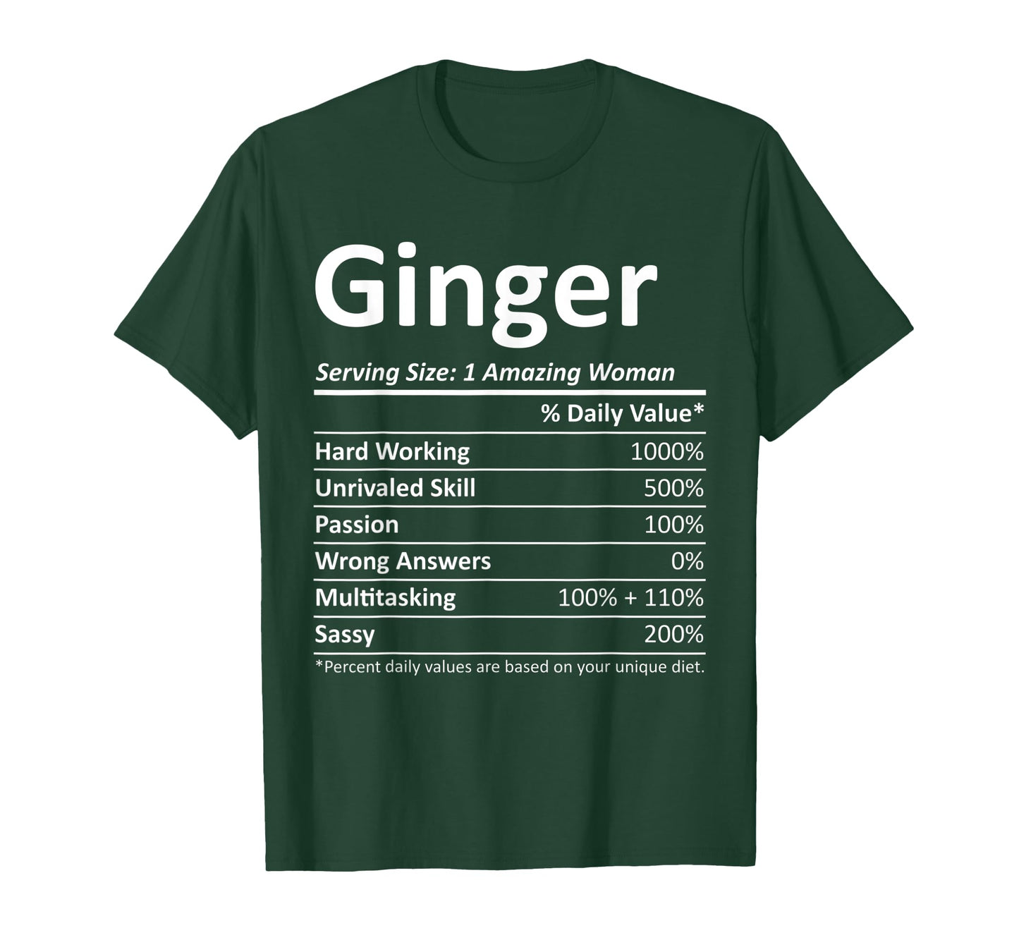 GINGER Nutrition Personalized Name Funny Christmas Gift Idea T-Shirt