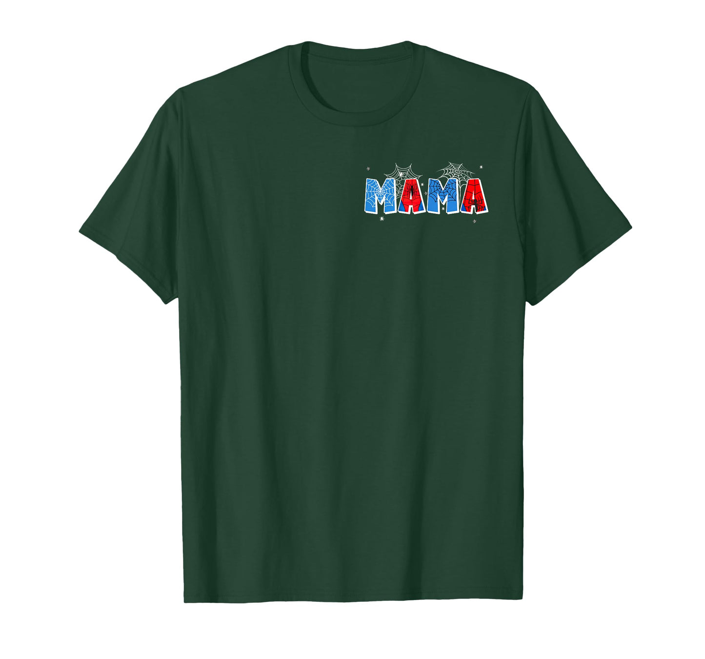 Funny Women Spider Web Mama Matching Family Birthday Boy T-Shirt