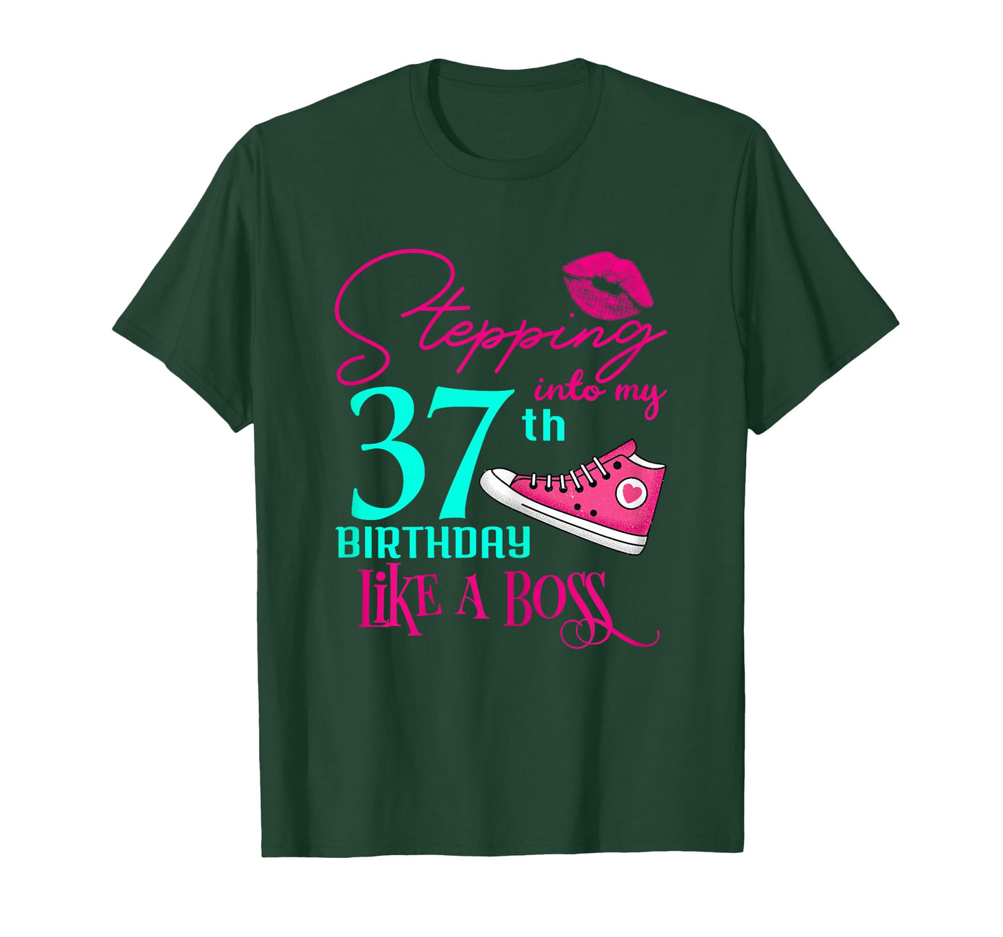 37th Birthday Funny Pink Woman Gift T-Shirt