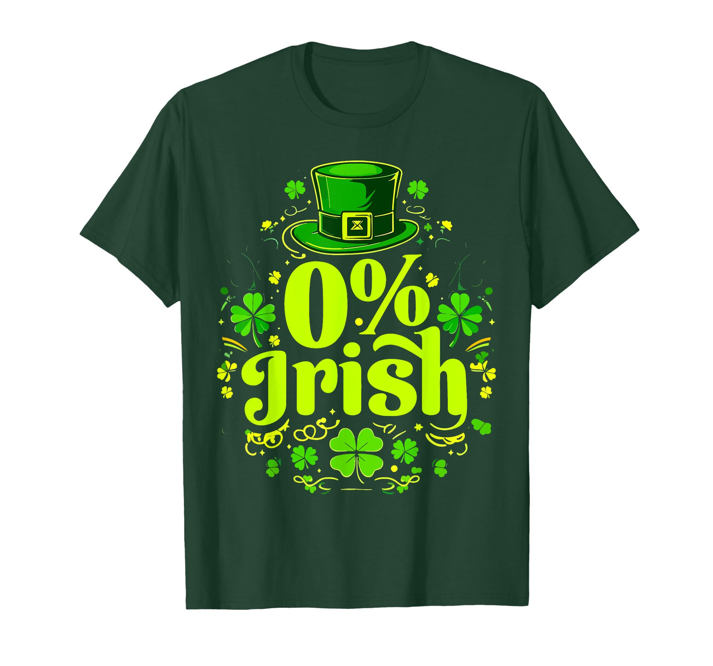 0% Irish St. Patrick's Day Zero Percent Graphic T-Shirt