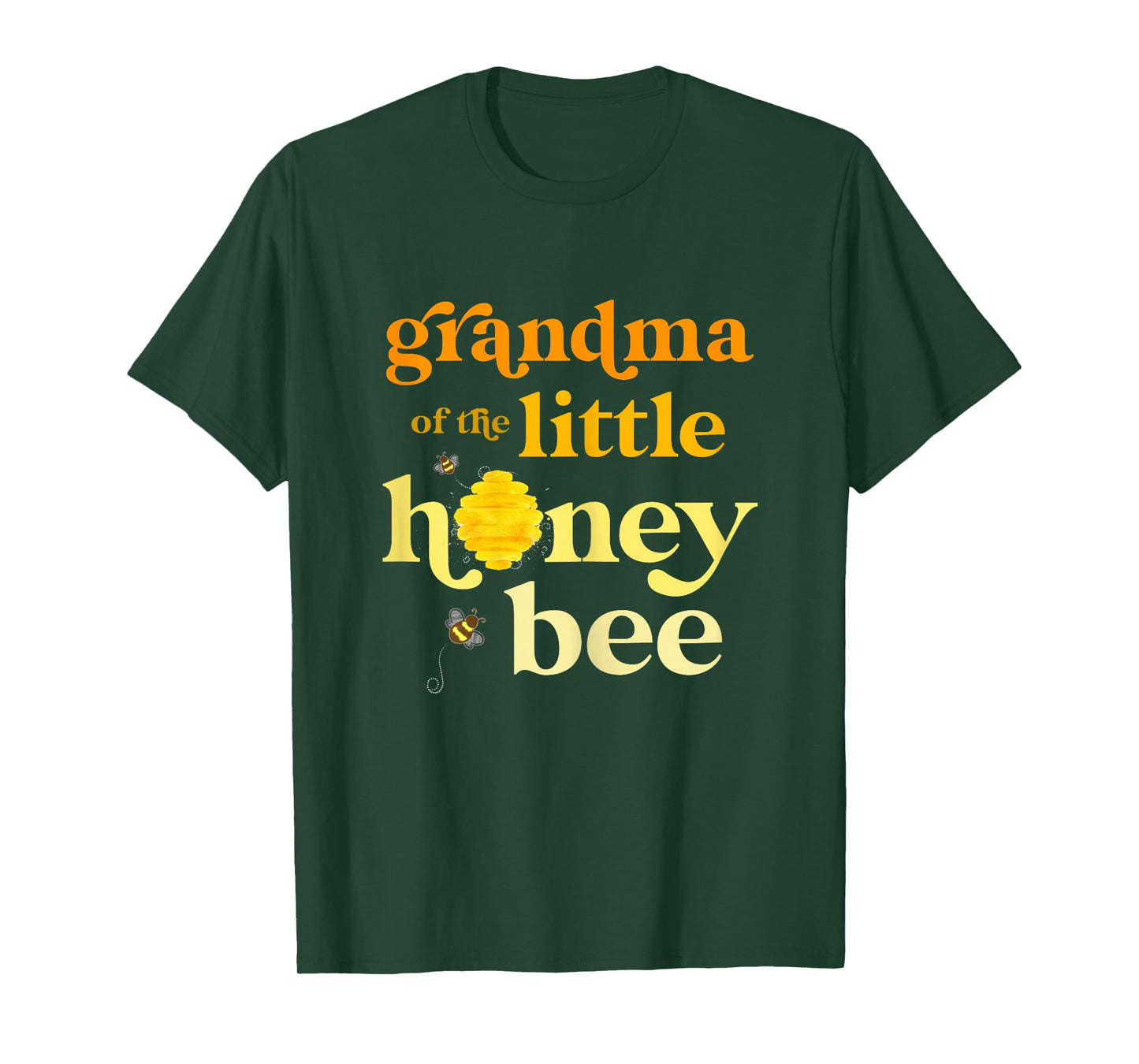 Womens Grandma Little Honey Bee Birthday Gender Reveal Baby Shower T-Shirt