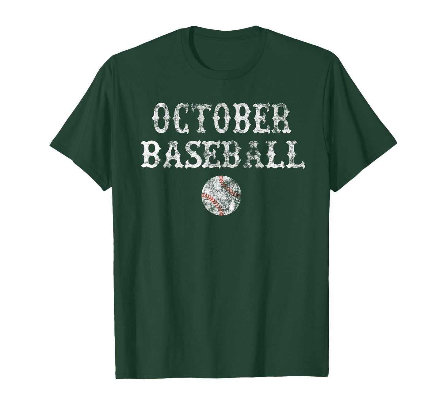 October Baseball Vintage Playoff Gift T Shirt Men Women Boys T-Shirt