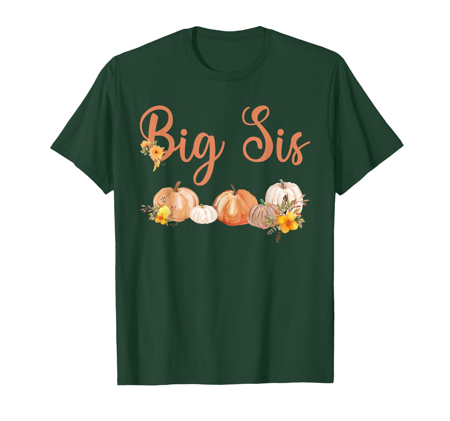 Big Sister of Little Pumpkin First Birthday Autumn Pumpkin T-Shirt