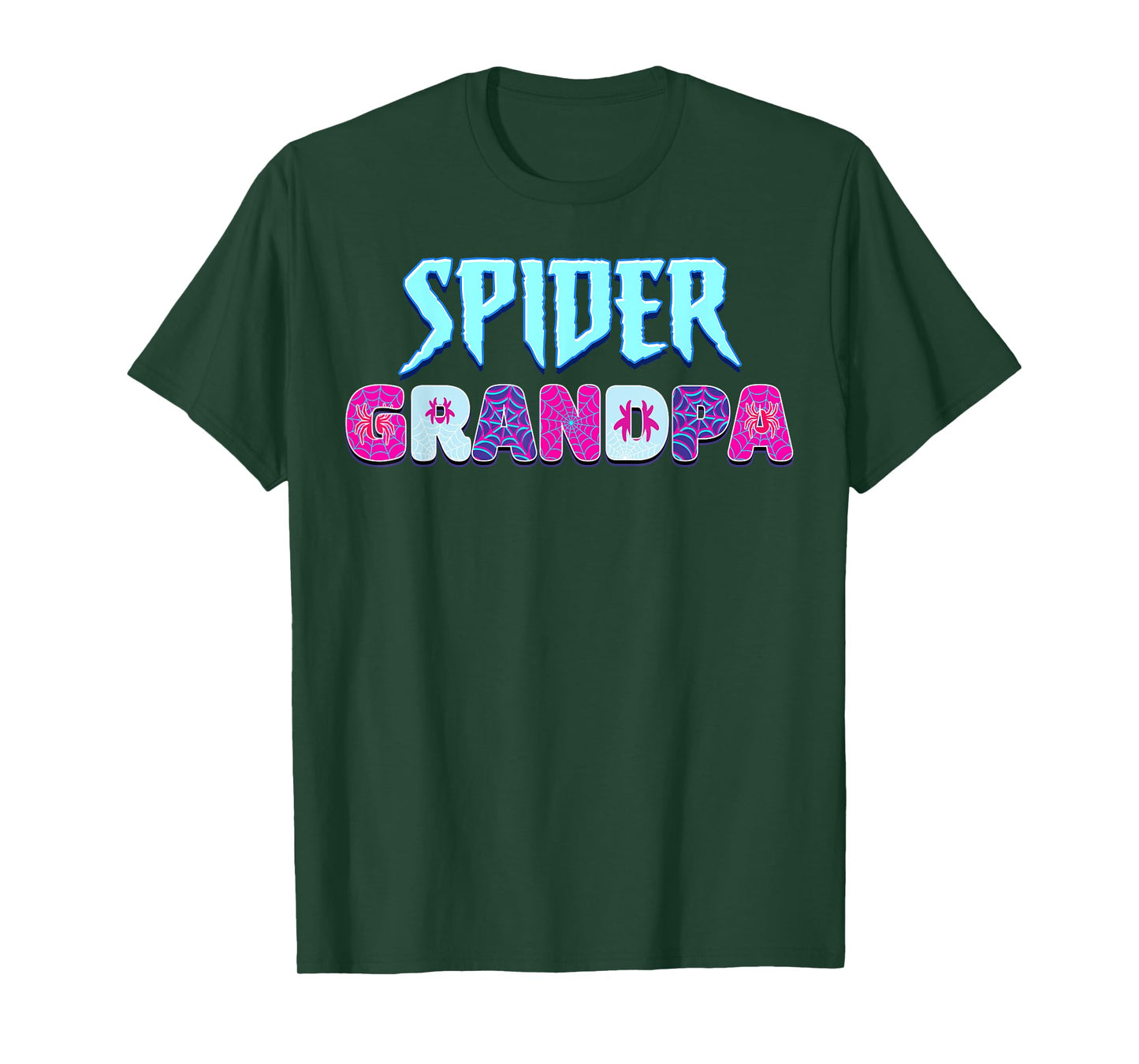 Mens Spider Groovy Grandpa Matching Family Party Fathers Day T-Shirt