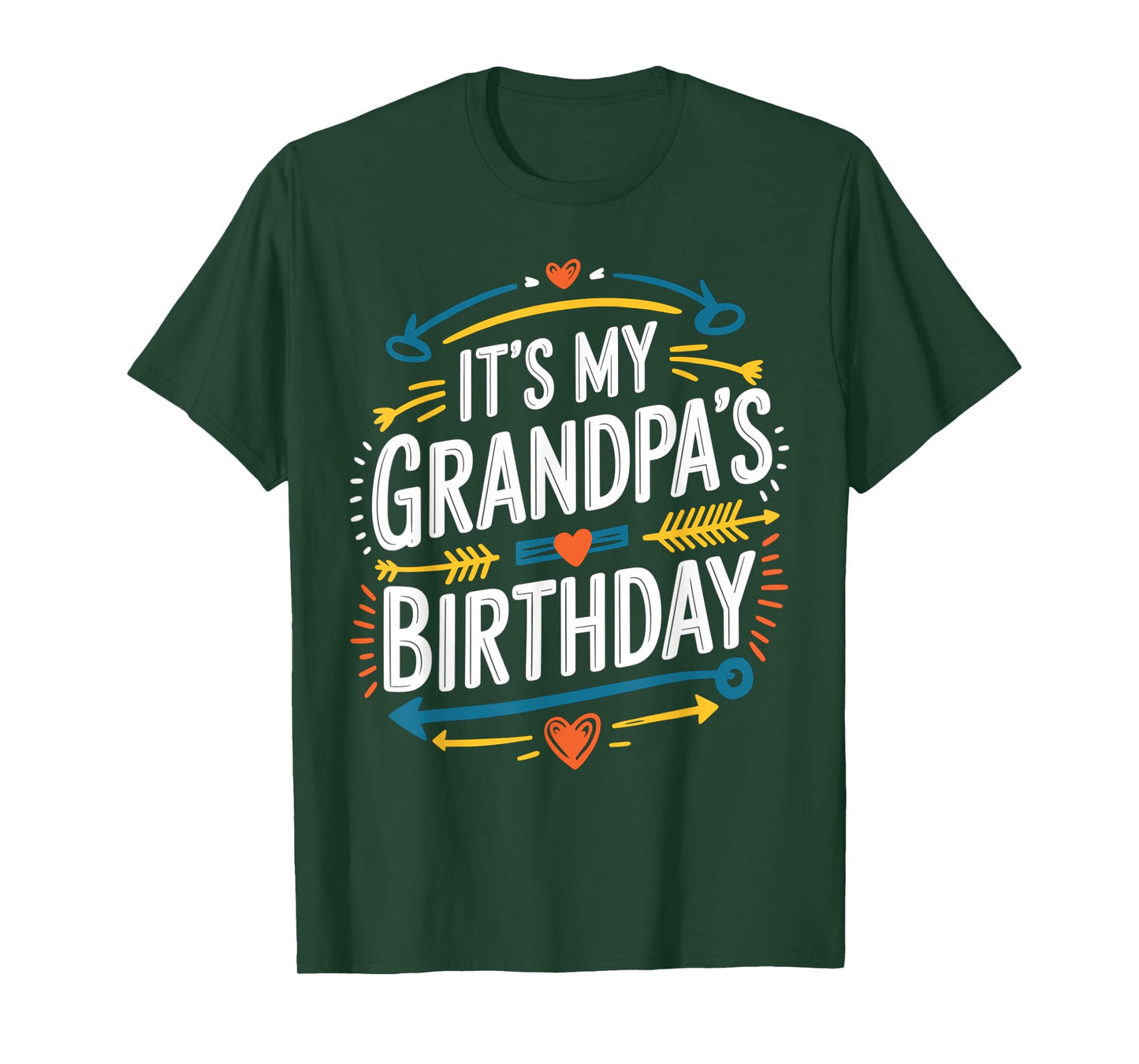It's My grandpa's Birthday Boho Nostalgia Design Women Kids T-Shirt