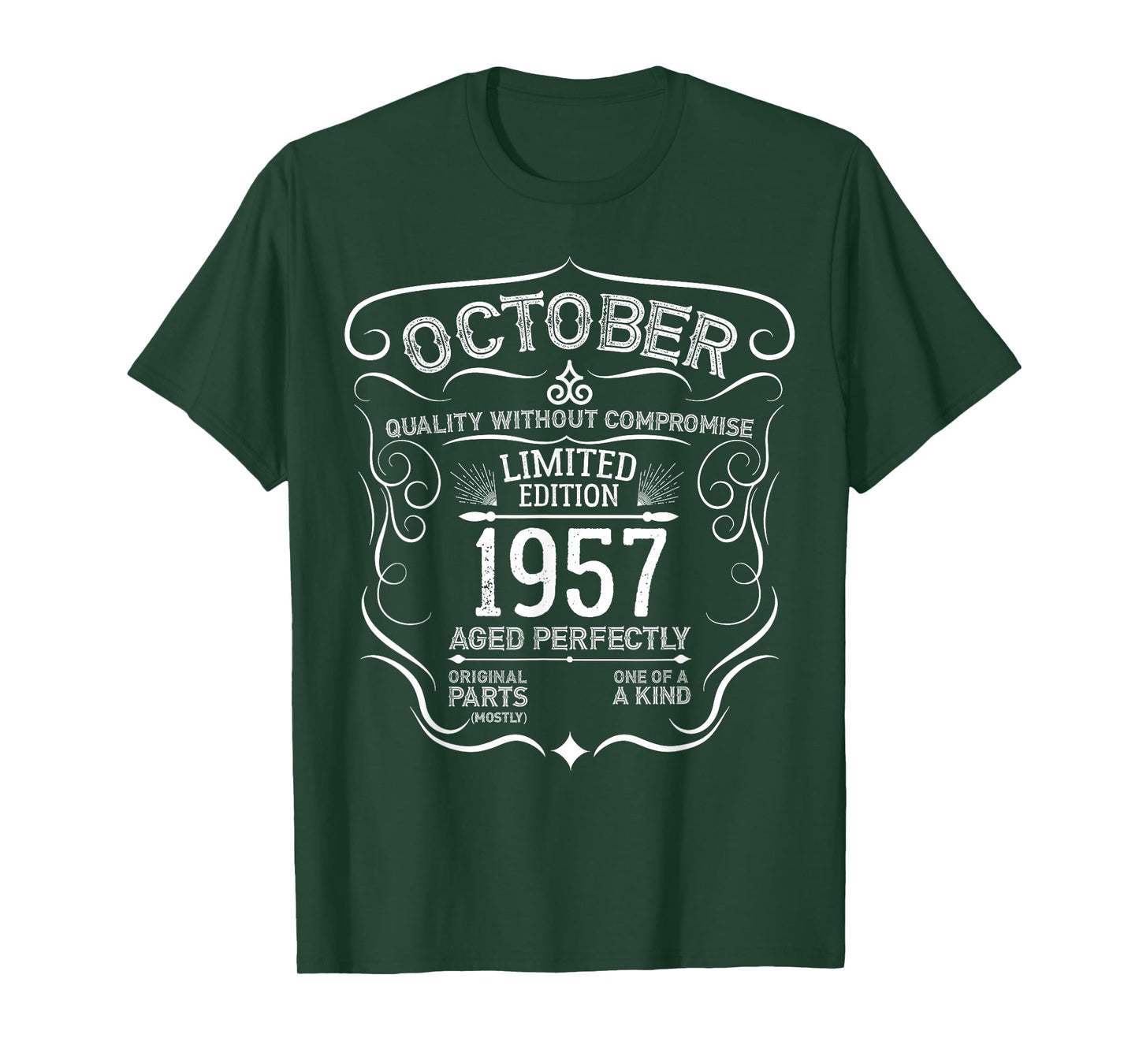 Vintage Limited Edition 1957 October Birthday T Shirt