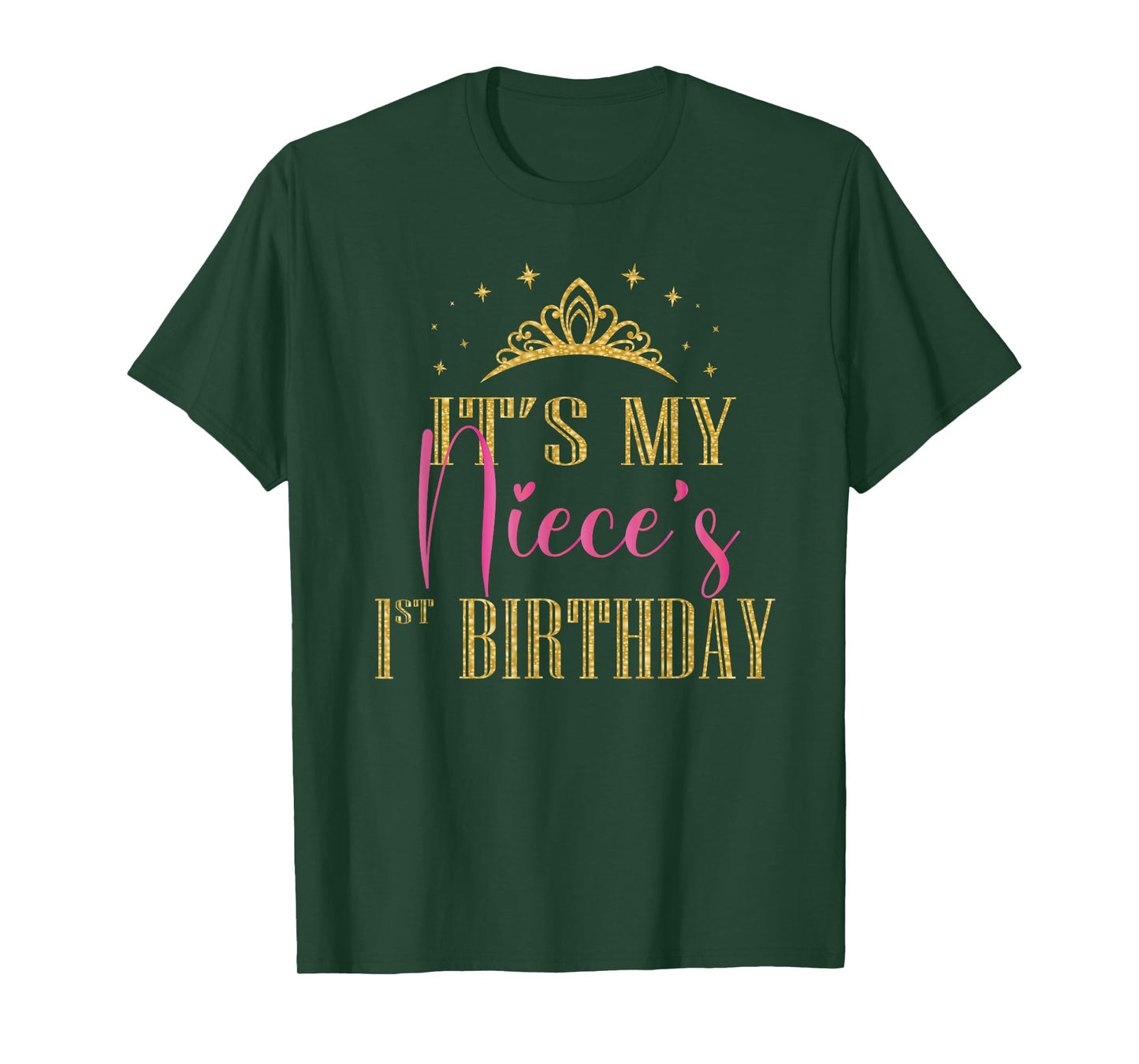 It's My Niece's 1st Birthday Girls Party Family Matching T-Shirt