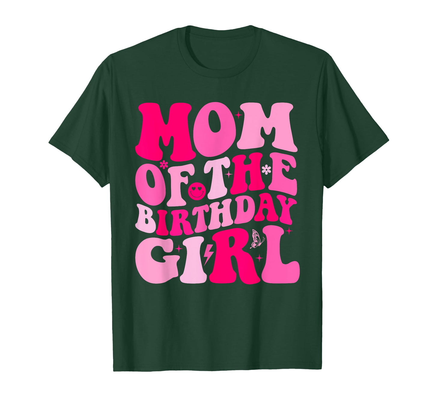 Mom Of The Birthday Girl Daughter Groovy Matching Bday Party T-Shirt
