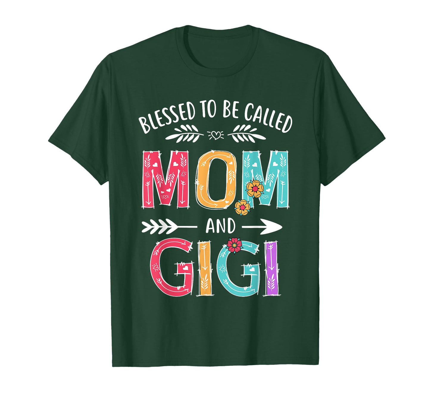 Blessed To Be Called Mom and Gigi Funny Grandma Mothers Day T-Shirt