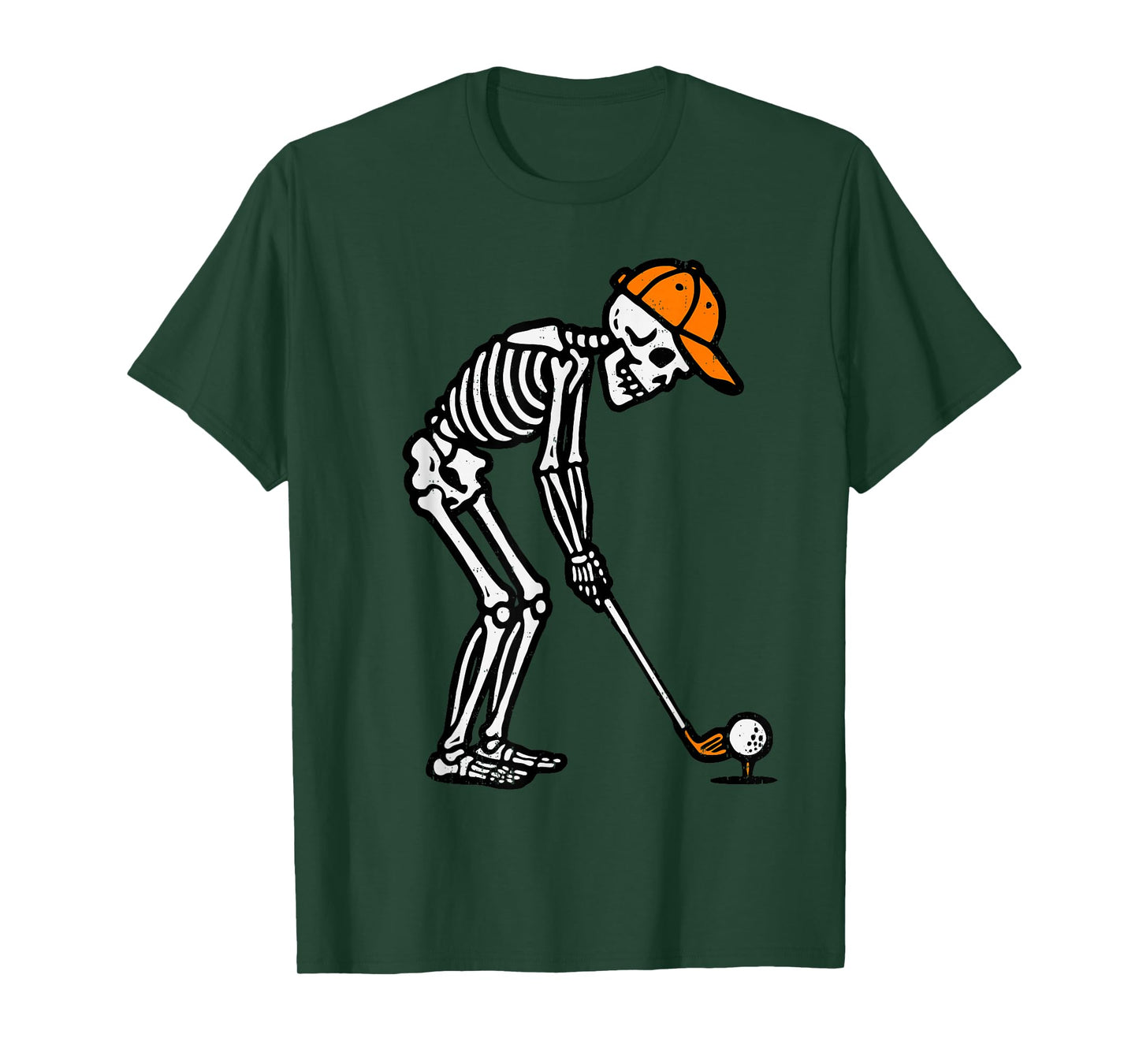 Skeleton Golf Halloween Golfer Costume Dad Mens Boys Kids T-Shirt