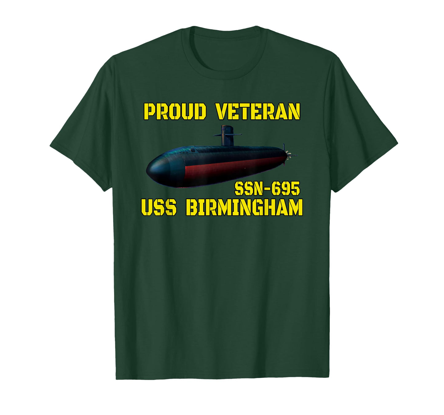 USS Birmingham SSN-695 Submarine Veterans Day Father Grandpa T-Shirt