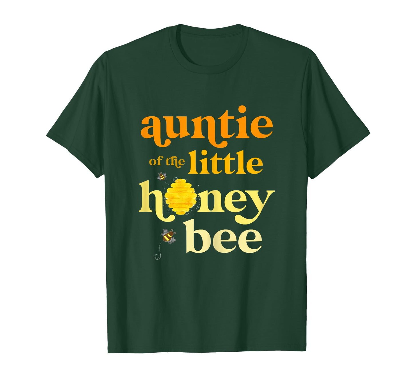 Auntie Little Honey Bee Birthday Gender Reveal Baby Shower T-Shirt