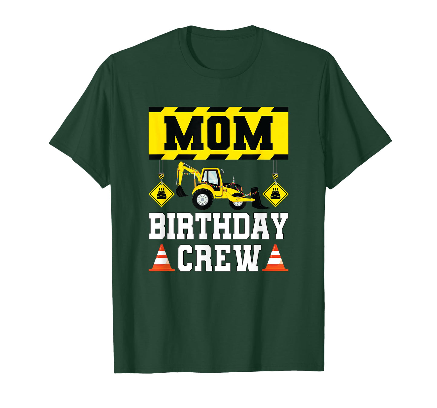 Mom Birthday Crew Shirt For Women Construction Crew Birthday T-Shirt