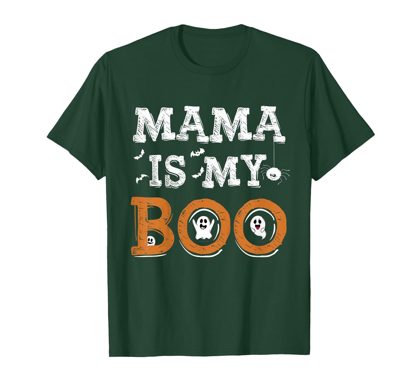 Cute Mama Is My Boo Kids Mom Funny Daughter Son Tee T-Shirt