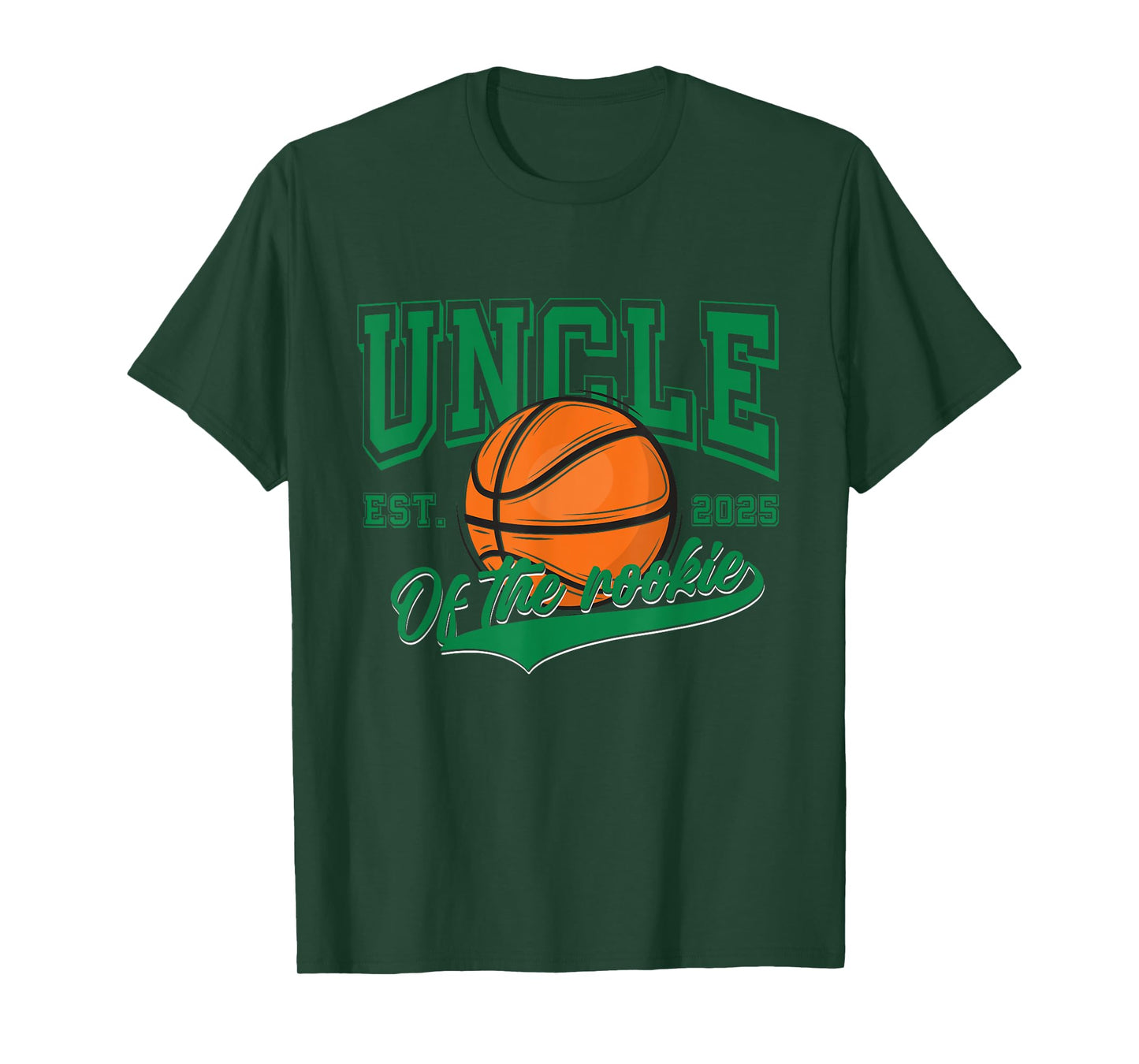 Uncle of Rookie 1st Birthday boy Basketball Family Matching T-Shirt