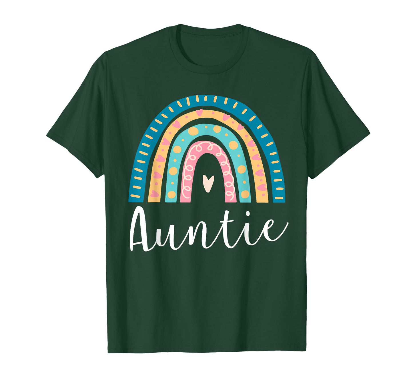 Auntie Rainbow Gifts Family Matching Birthday T-Shirt