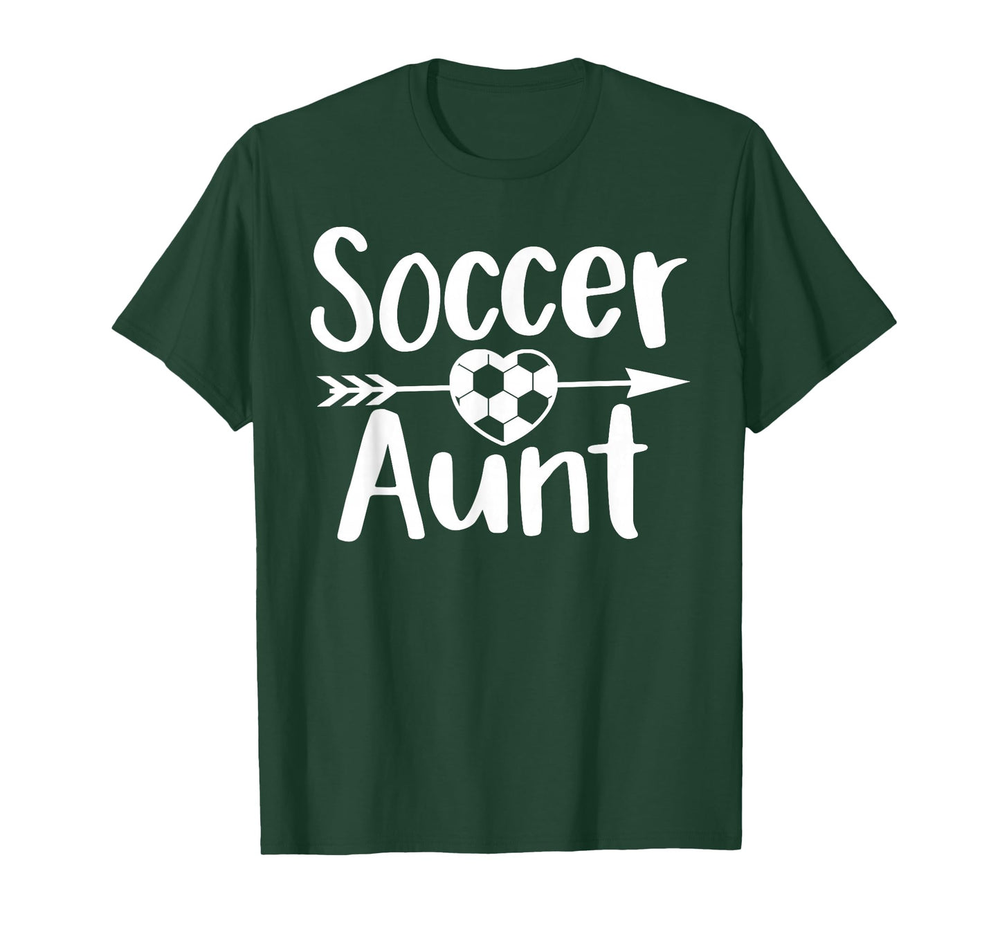 Soccer Aunt Heart Sport Lover Auntie Mother's Day T-Shirt